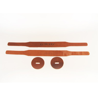 GRT-2 Ремни для оркестровых тарелок, кожа, коричневые, Grig