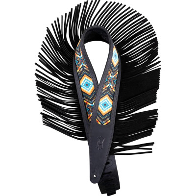 MG317BOI-BLK Crazy Horse Outlaw Series Ремень для гитары, кожаный, черный, Levy's