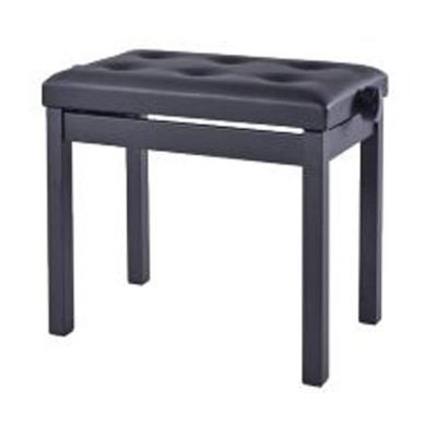 HY-TM21-SATIN-BLACK Банкетка, матовый черный, искусственная кожа, Rin