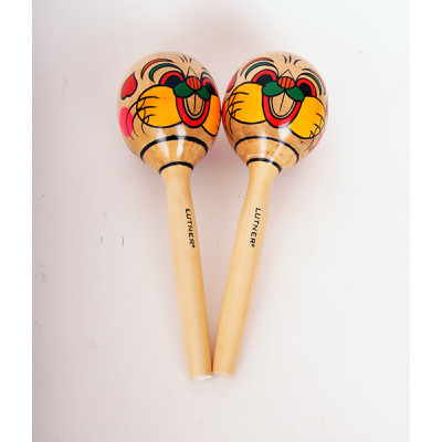 FLT-MA1750-3 Деревянные маракасы с мультипликацией, длина 30,5см, диам. 9,7см Fleet