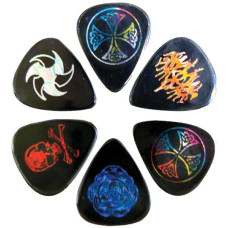 RPROH ROCK Упаковка медиаторов 12 штук, толстые, с голографической картинкой, D'Andrea