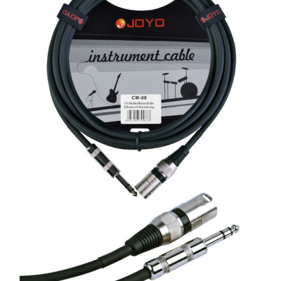 CM-08 Кабель микрофонный, XLR-6.3мм, 4.5м, Joyo
