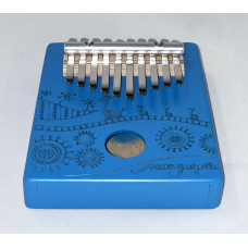 KMKr-2-BL-NEW Escudo Калимба, резонаторная, 10 язычков, трапеция, синяя, Мозеръ