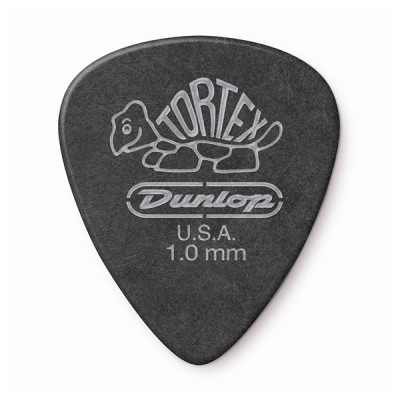 488R1.0 Tortex Pitch Black Standard Медиаторы 72шт, толщина 1,0мм, Dunlop