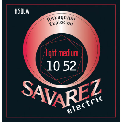 H50LM Hexagonal Explosion Комплект струн для электрогитары, никелированные, 10-52, Savarez