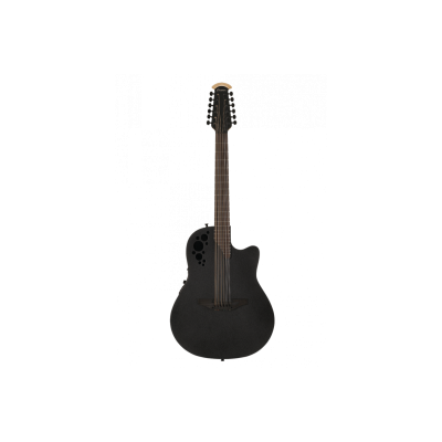 OVATION 2058TX-5 Elite T Deep Contour Cutaway Black Textured 12-струнная электроакустическая гитара