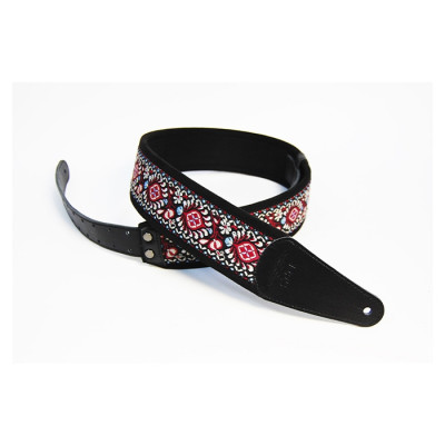 FL22020E Ergo Ремень для гитары, кожа/хлопок, орнамент, Fidel