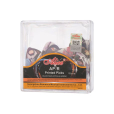 AP-100R2 Коробка медиаторов, толщина 0,46-0,81мм, рисунок с двух сторон, 100шт Alice