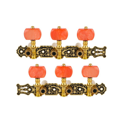 AO-020HV2P Комплект колковой механики на планке, черный/золотой, Alice