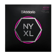 NYXL45130SL NYXL Комплект струн для 5-стр бас-гитары, никел, Super Long, RegLight, 45-130, D'Addario