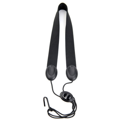 SLA11 Ремень для саксофона тенор/баритон, текстильный, черный, металлический крючок, Rico