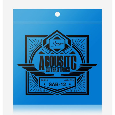 SAB-12 Комплект струн для акустической гитары, латунь, 12-53, Smiger