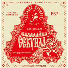 BS7F Комплект струн для балалайки-секунда (сталь+ф/б), Господин Музыкант