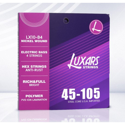 LX10-B4 Комплект струн для бас-гитары, никелированные, 45-105, Smiger