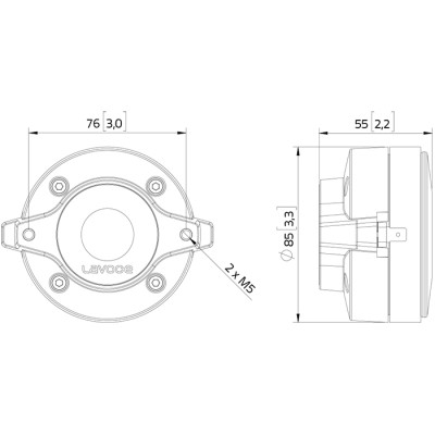 DF10.101LM Драйвер ВЧ компрессионный, 30Вт, 8 Ом, Lavoce