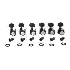 MX1510BK-6 Колки для гитары, 6л, локовые, черные, Musiclily