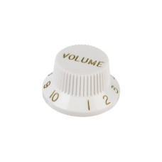 KW-240VI Ручка потенциометра, Volume, белая, дюймы, Hosco KW-240VI Ручка потенциометра, Volume, белая, дюймы, Hosco