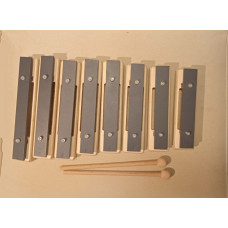 SGBA8 Металлофон разборный (глокеншпиль) альт 8 нот, 2 палочки, Sinkopa