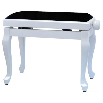 GEWA Deluxe Classic White high gloss Black Cover банкетка фортепианная