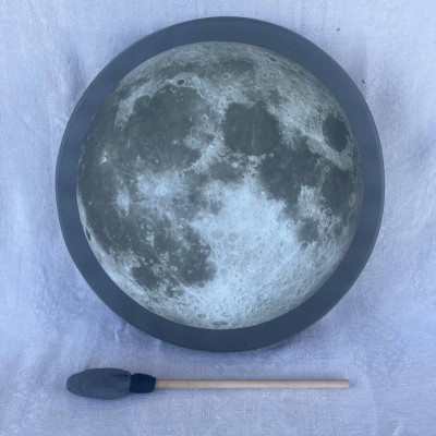 PNG-50-БП-Л Бубен пневматический тканный, принт Луна, Pangooda Drums