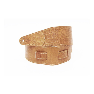 FL660307L11 Leather 11 Ремень для гитары, кожаный, фундук, тиснение рептилия, Fidel