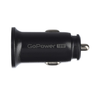 00-00028407 Автомобильное З/У GPQC11-1U 1USB 18W черный, GoPower