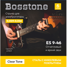 Bosstone Clear Tone ES 9-46 Струны для электрогитары сталь с никелевым покрытием калибр 0.009-0.046