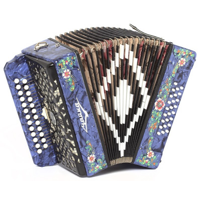 S5XL-A-BL Гармонь "Чайка 314" 25х25-III-2, синяя, Шуйская гармонь