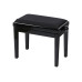 HY-PJ018B-GLOSS-BLACK Банкетка, черный/черный, вельвет, Rin