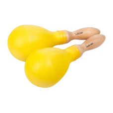 M16 Пластиковые маракасы на деревянной ручке диаметр 9,4cм, длина 25,5см. Fleet