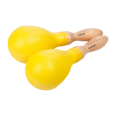 M16 Пластиковые маракасы на деревянной ручке диаметр 9,4cм, длина 25,5см. Fleet