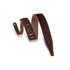 MS17T03-BRN Deluxe Series Ремень для гитары, замша, коричневый, Levy's