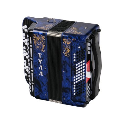 BN-41-BL Баян ученический двухголосный "Тула" 46х80-II, синий, Тульская гармонь