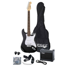 SET-HEG310BK Комплект электрогитары, комбоусилителя, аксессуаров, черный, Homage