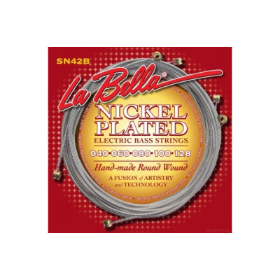 La Bella SN42-B Nickel Plated Round Wound Custom Light 40-128 для бас-гитары