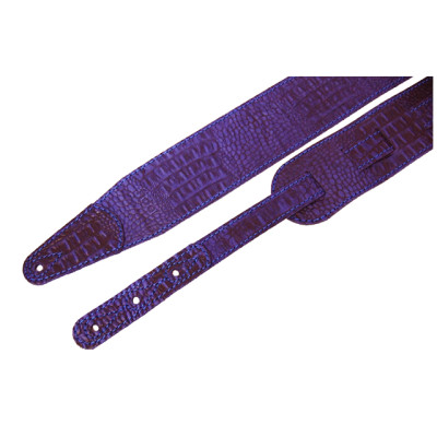 Fidel FL660277L11 Ремень гитарный серия Leather 11, цвет синий, теснение рептилия, ширина 7 см