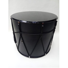 MZ-B14bKB Барабан кавказский 14", черный, черные мембраны, с чехлом, MEZZO