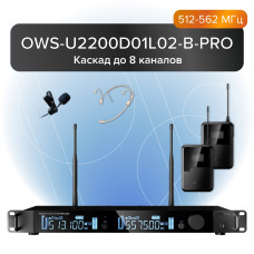 OWS-U2200D01L02-B-PRO Двухканальная радиосистема с головным и петличным микрофонами, Октава