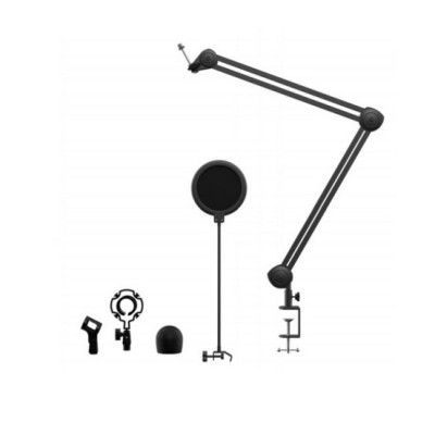 GMS-03 Микрофонная стойка настольная, длина 50см, пантограф, Guitto