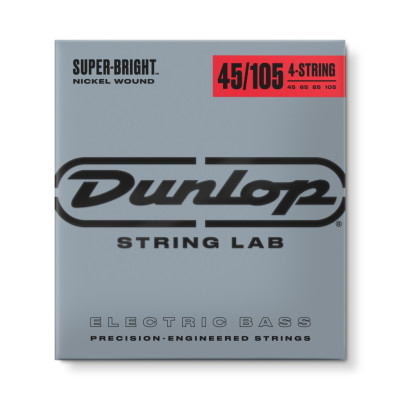 DBSBN45105 Super Bright Комплект струн для бас-гитары, никелированные, Medium, 45-105, Dunlop