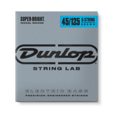 DBSBN45125 Super Bright Комплект струн для 5-струнной бас-гитары, никелир., Medium, 45-125, Dunlop