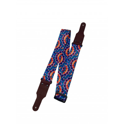 FL40164PA PolyArt Ремень для гитары, полиэстер, калейдоскоп, Fidel