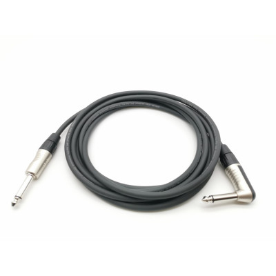 E71-JR-J-0100-0 Кабель гитарный (инструментальный) Jack-Jack угловой, 1м, ZZcable