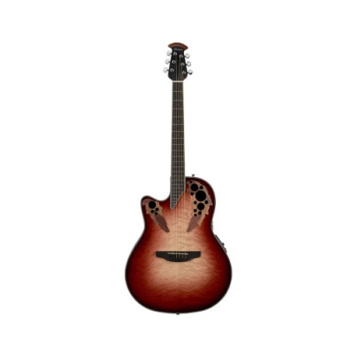 OVATION CE44LX-1R Celebrity Elite Plus Mid Cutaway Ruby Burst гитара электроакустическая леворукая