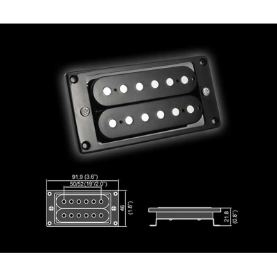 BH-22Bridge-BK Звукосниматель магнитный, хамбакер, бриджевый, черный, Belcat