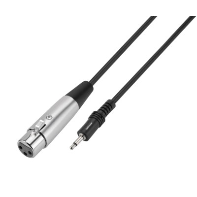 00-00032070 Кабель AUX Jack 3.5мм (m)-XLR 3м ПВХ черный, GoPower