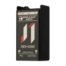 D1mini-steel Дибокс, преобразователь сигнала для гитары, активный, стальной корпус, Simpleway Audio