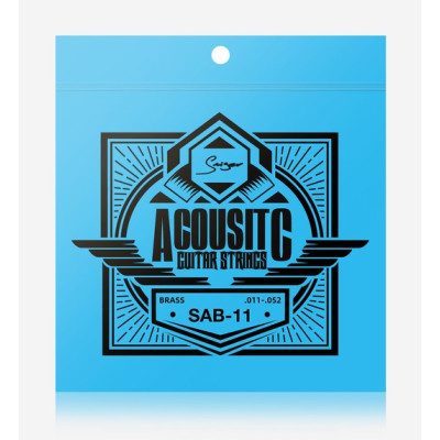 SAB-11 Комплект струн для акустической гитары, латунь, 11-52, Smiger