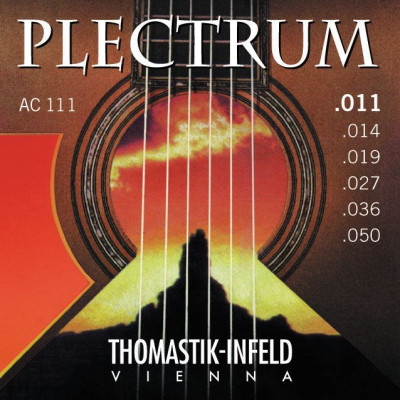 AC111 Plectrum Комплект струн для акустической гитары, сталь/бронза, 011-050, Thomastik