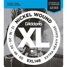 EXL148 XL NICKEL WOUND Струны для электрогитары Extra Heavy 12-60 D`Addario